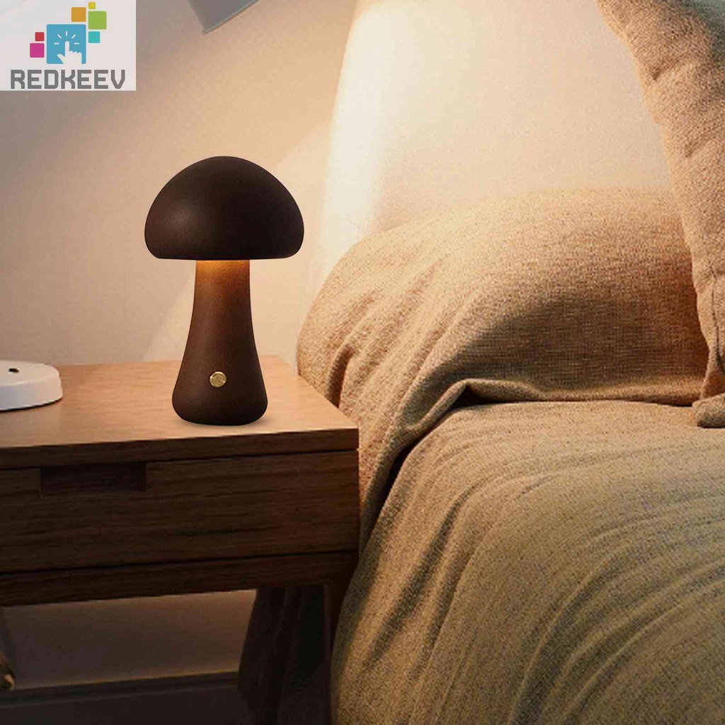 Đèn Ngủ Để Bàn Hình Cây Nấm 450mAh Sạc Cổng USB Dùng Làm Quà Tặng Đám Cưới