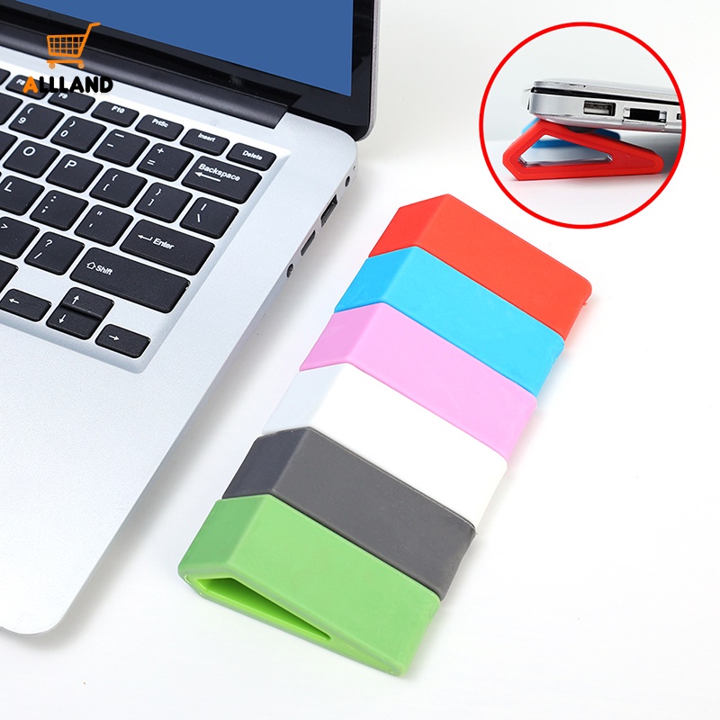 1 Miếng Đệm Tăng Chiều Cao Laptop Bằng ABS Hình Tam Giác Màu Sắc Ngẫu Nhiên Nhỏ Gọn Chống Trượt