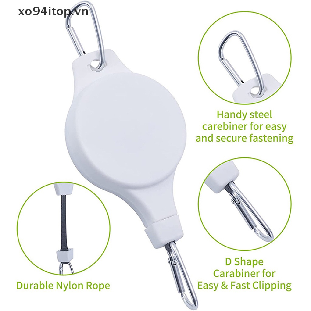 XOITOP Plant Pulley Hook Retractable Plant Hook Pulley Adjustable Plant Hanging Pulley VN