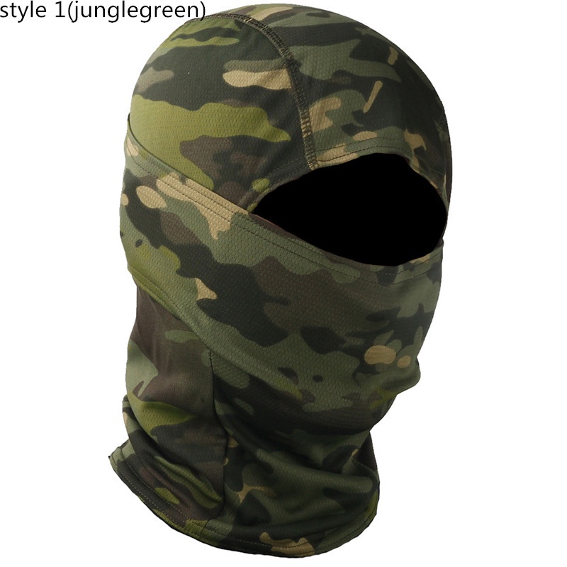 Khẩu Trang Có Mũ Trùm Đầu Mau Khô Họa Tiết Rằn Ri Cá Tính f6s