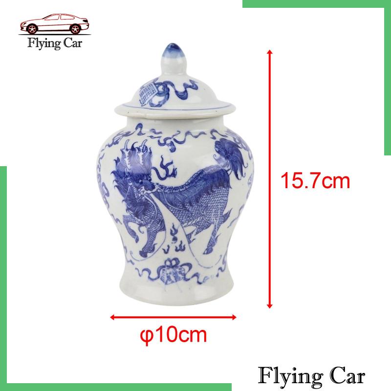 Hũ Gốm Đựng Gừng Màu Xanh Dương Và Trắng Lzdjfmy2