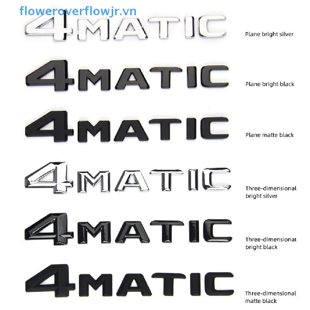 1 Bộ Miếng Dán 3D Bằng ABS In Logo Chữ Độc Đáo Trang Trí Đuôi Xe Hơi 4MATIC