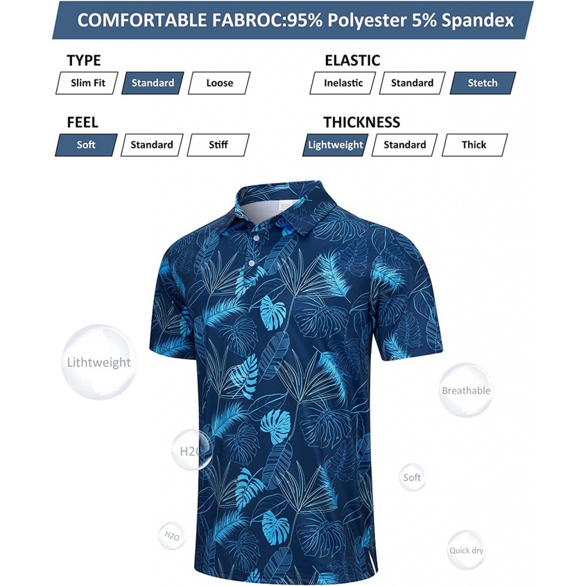 Áo polo Tay Ngắn Có Cổ Thoáng Khí Phong Cách Thể Thao Thời Trang Cho Nam