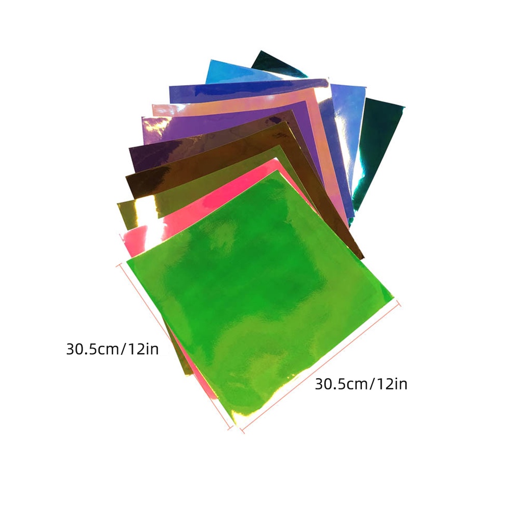 Set 2 Tấm Phim Vinyl Dán Thủ Công 30.5x30.5cm / 12x12In 7 Màu Hỗn Hợp Kèm 2 Tấm Phim Chuyển Đổi Tương Thích Với Cricut Silhouette Cameo Tự Làm