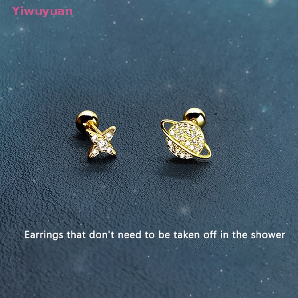 1 Đôi Khuyên Tai Nữ Đính Đá Zircon Hình Ngôi Sao Thời Trang Mới