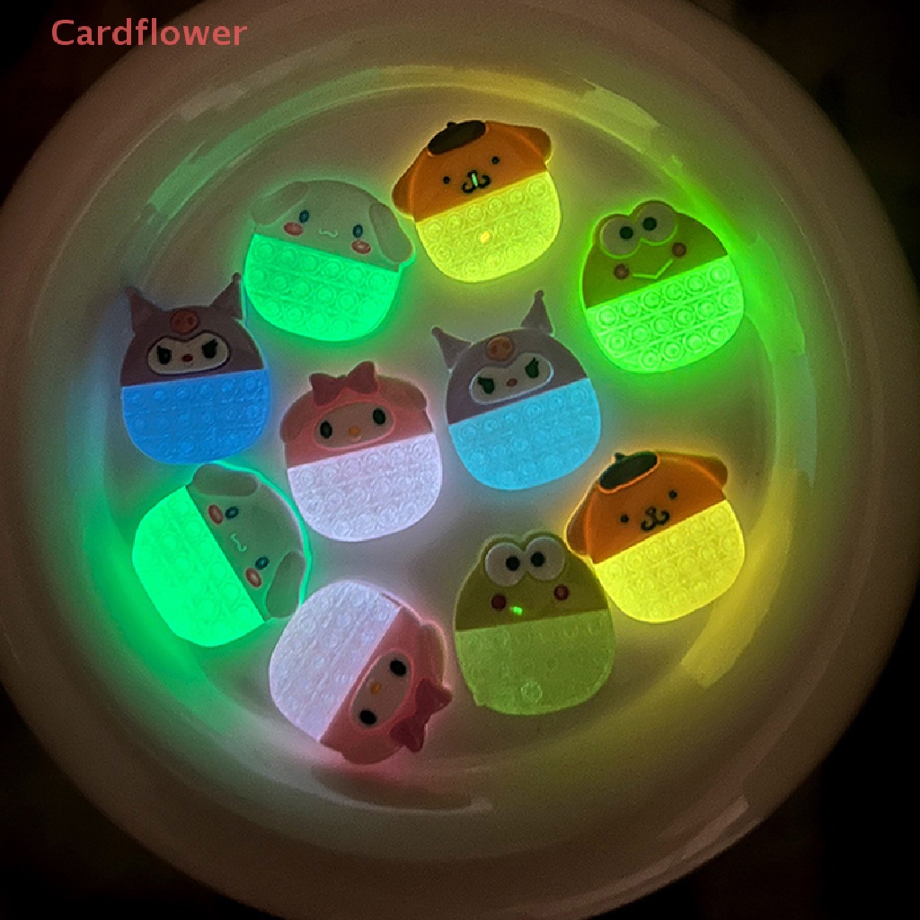 Miếng Dán Trang Trí Điện Thoại / Tủ Lạnh Thủ Công Hình Chú Chó Kuromi Màu Dạ Quang Mẫu Mới