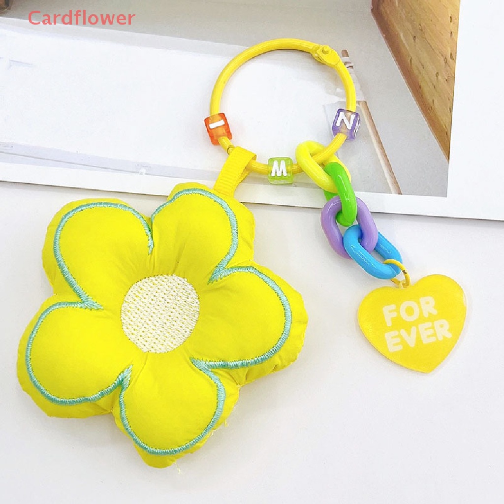 1 Móc Khóa Hoa Hướng Dương Vải Dễ Thương Mới