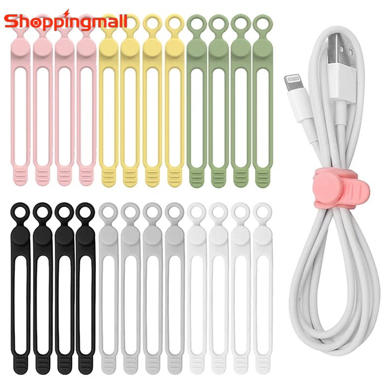 Kẹp Cố Định Dây Cáp Sạc / Tai Nghe Bằng Silicon Tiện Dụng