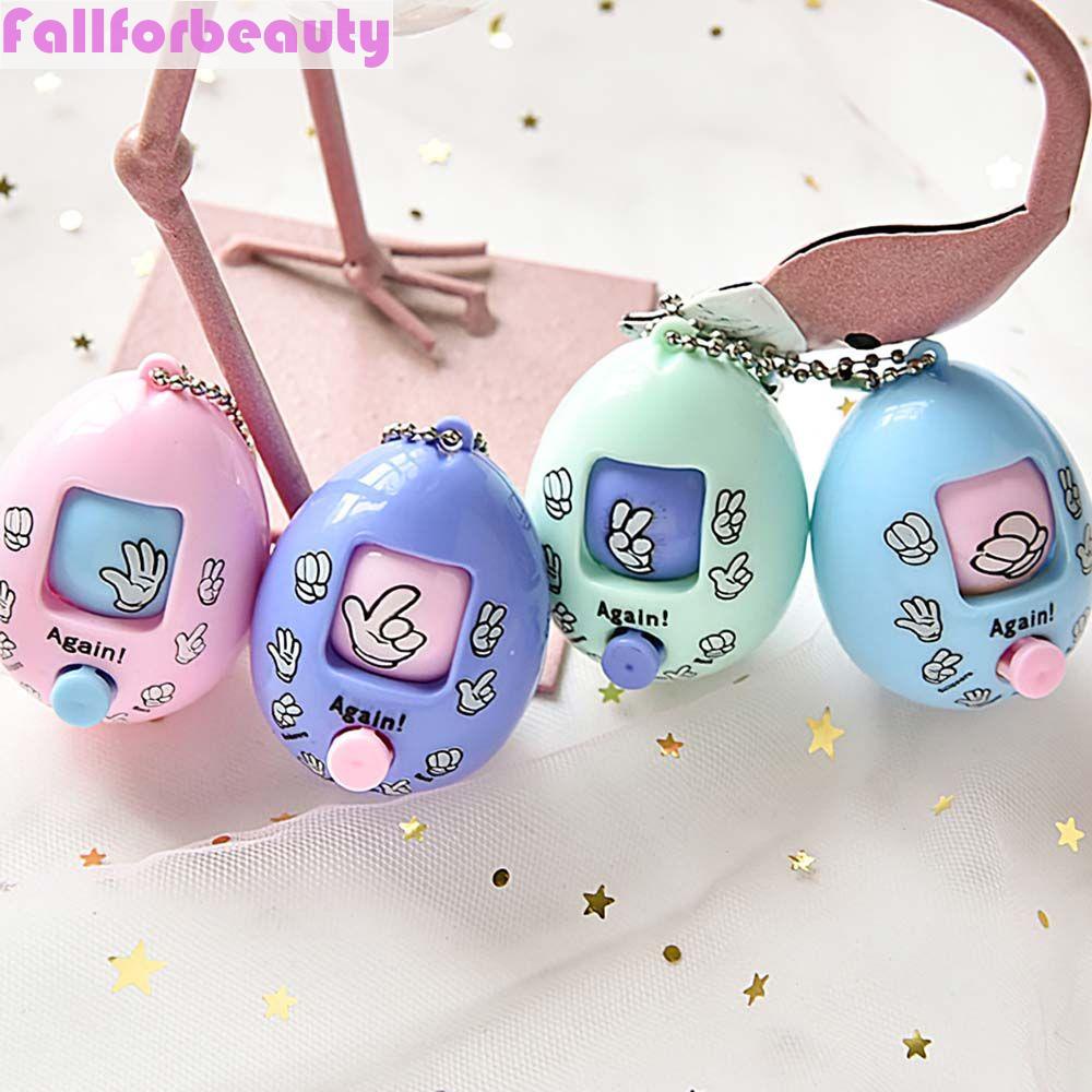 Fallforbeauty Móc Khóa Hình Cây Kéo Hoạt Hình Thay Đổi Khuôn Mặt Màu Sắc Ngẫu Nhiên