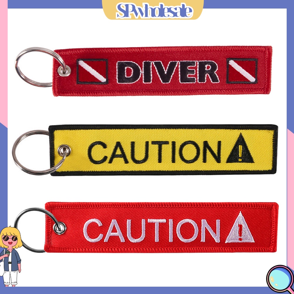 <SPwholesale> Móc Khóa Thêu Chữ SPwholesale > CAUTION Divir