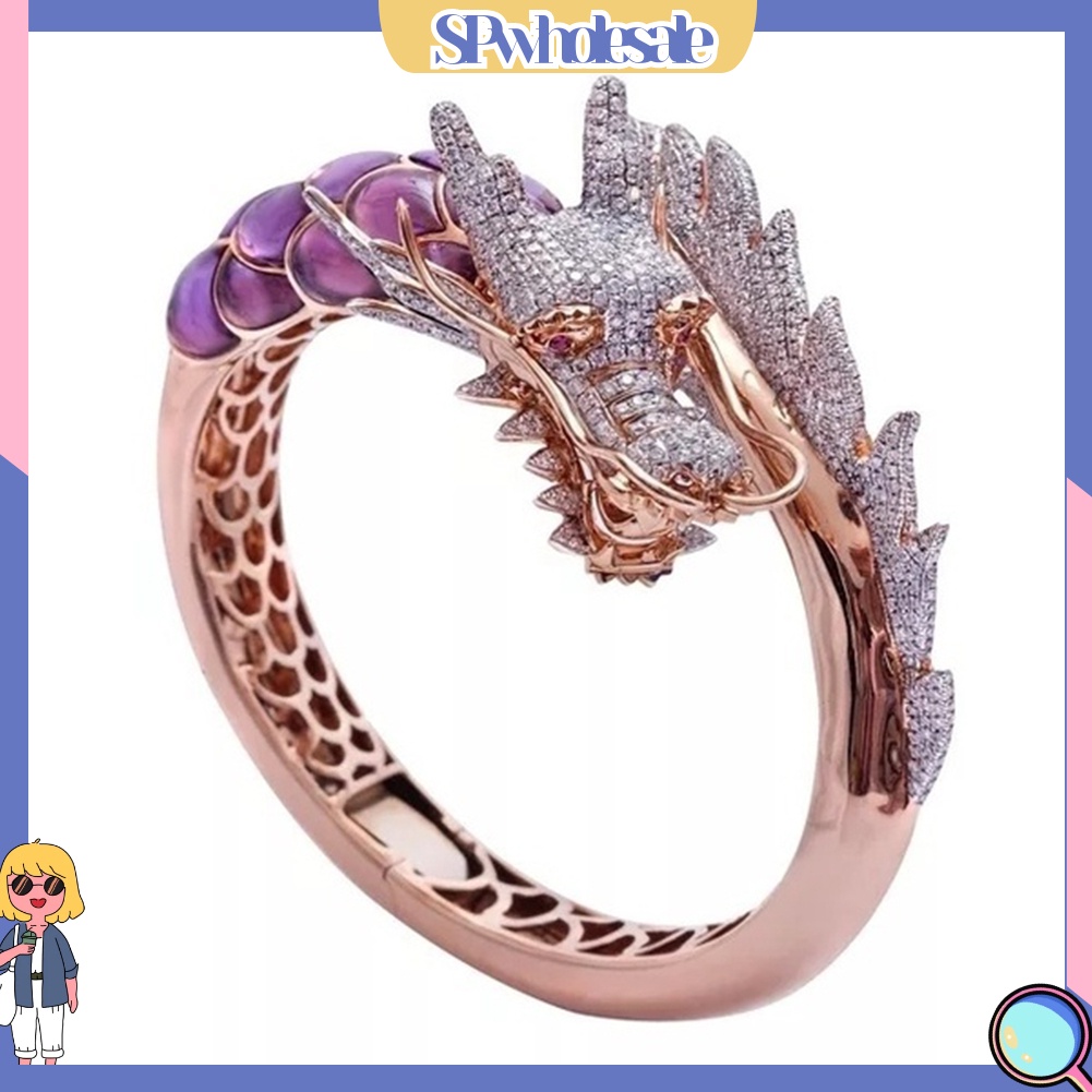 <SPwholesale> Nhẫn Hình Rồng Đính Đá Thời Trang Cho Nữ