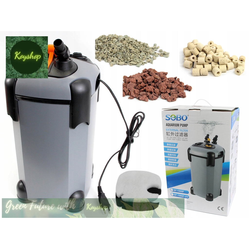 Lọc Thùng Sobo Có UV SF850UV/1000UV/1200UV/1500UV - Lọc Thùng Có Đèn UV Cho Bể Thủy Sinh