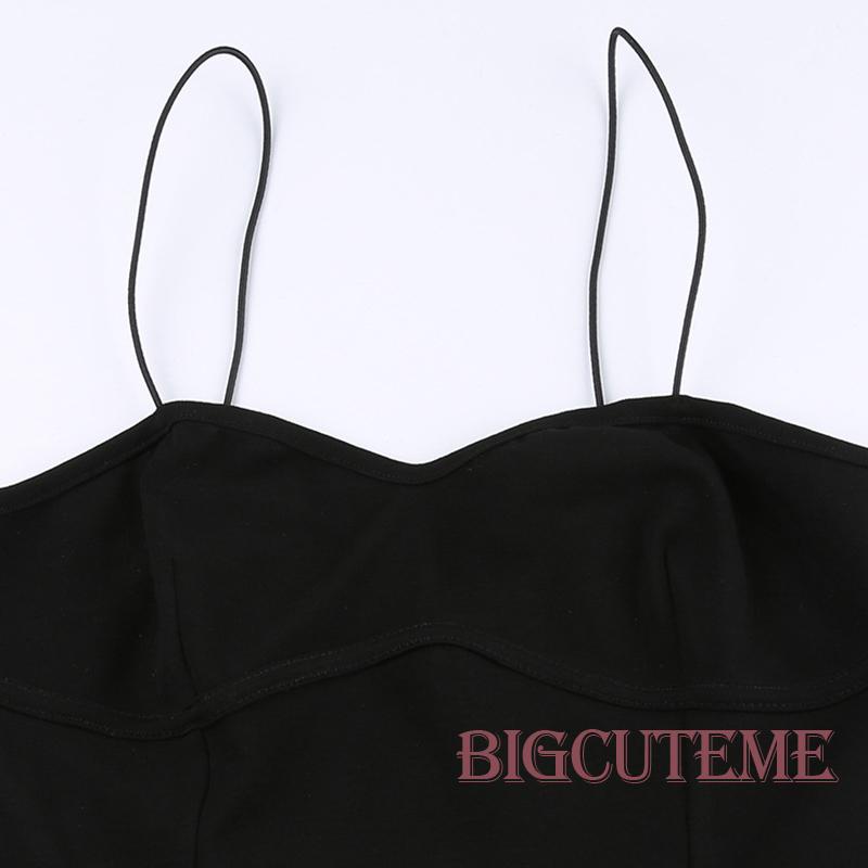 [] - Áo Croptop Không Tay Màu Trơn Dáng Ôm Thời Trang Mùa Hè Đơn Giản Dành Cho Nữ