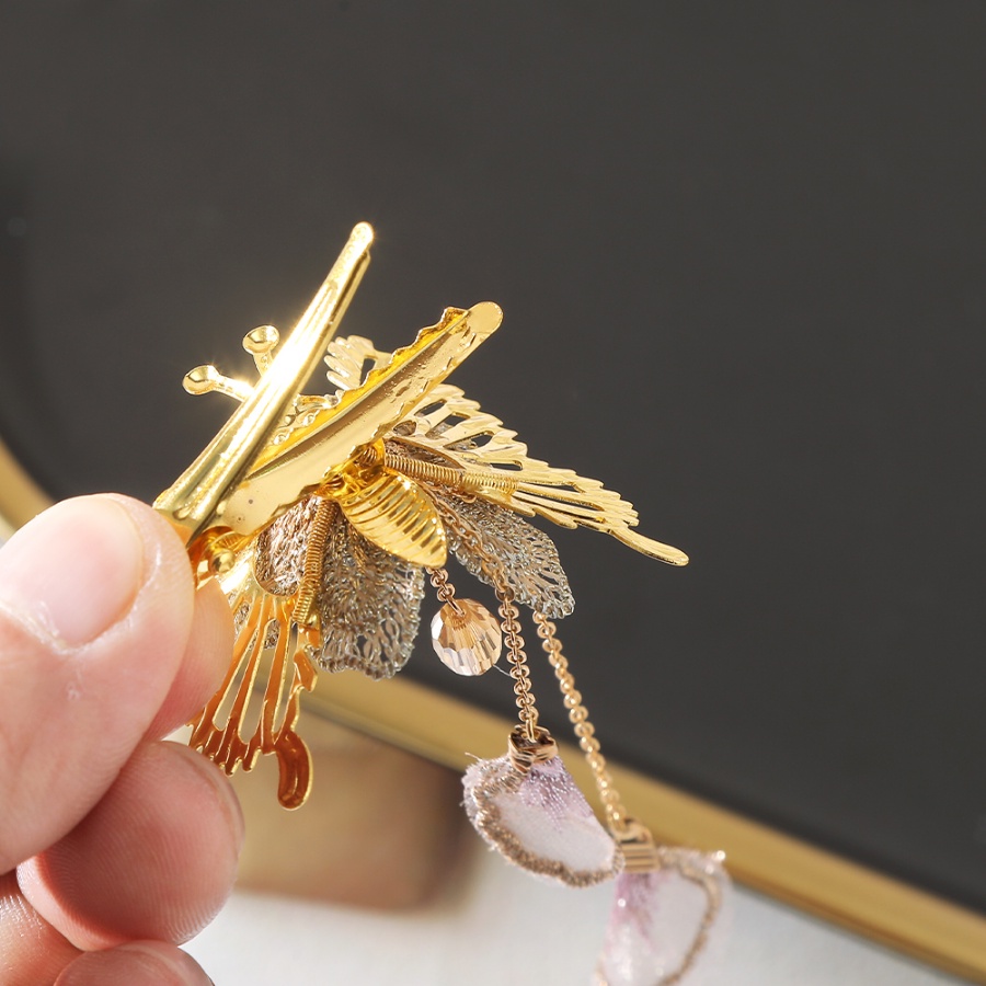 Kẹp Tóc Hình Bướm Bằng Hợp Kim Có Đính Đá