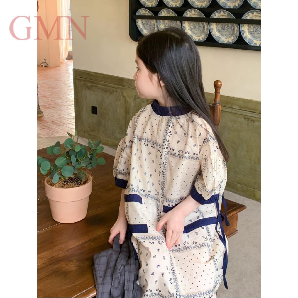 Đầm Dáng Dài In Họa Tiết Phong Cách Hàn Quốc Thời Trang Mùa Hè 2023 Mới Cho Bé Gái