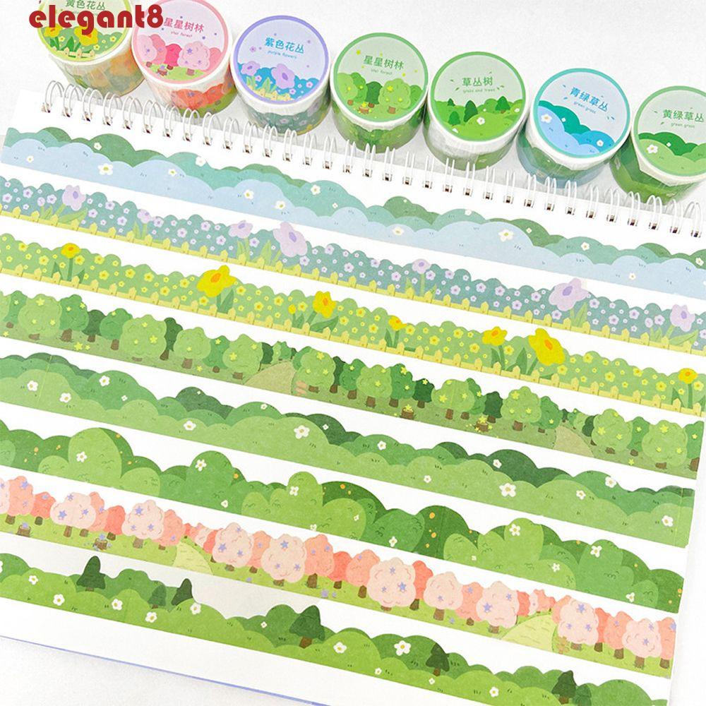 Đề Can Giấy Dán Sổ Tay DIY Họa Tiết Hoạt Hình Đám Mây Và Hoa Kiểu Hàn Quốc Thanh Lịch