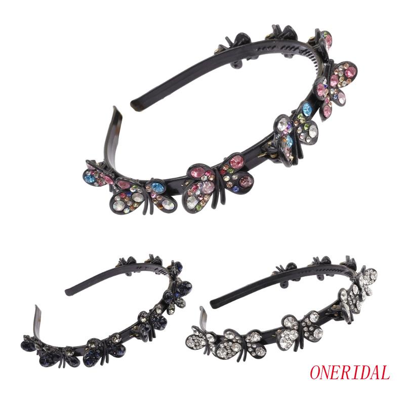 Băng Đô Cài Tóc Bằng Nhựa Đính Đá Lấp Lánh Cho Nữ
