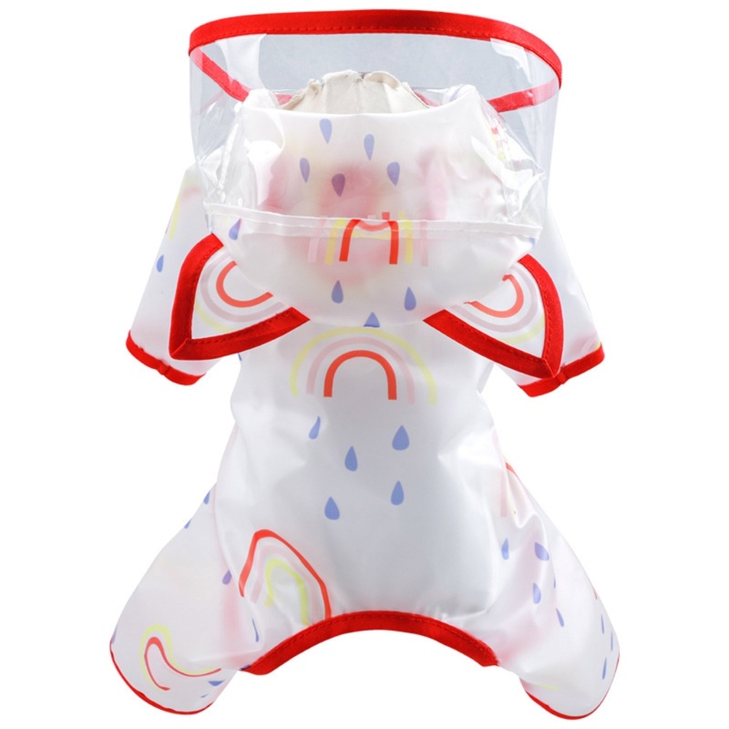 Áo Mưa Trong Suốt Có Mũ Trùm Tiện Dụng Dành Cho Cún Cưng