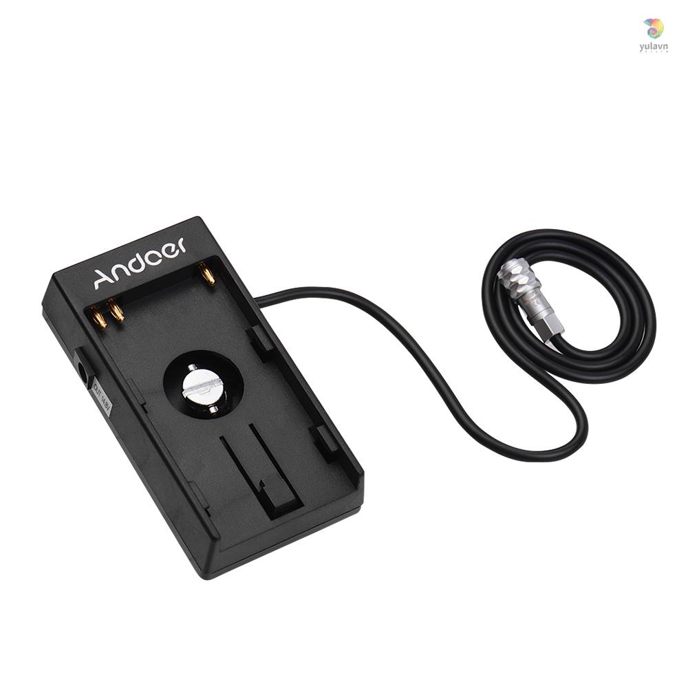 Tấm Chuyển Đổi Nguồn Pin Andoer Với Ốc Vít 1 / 4 Inch Cho Pin Blackmagic Cinema BMPCC 4K BP-U30 U60 U90 BP-U