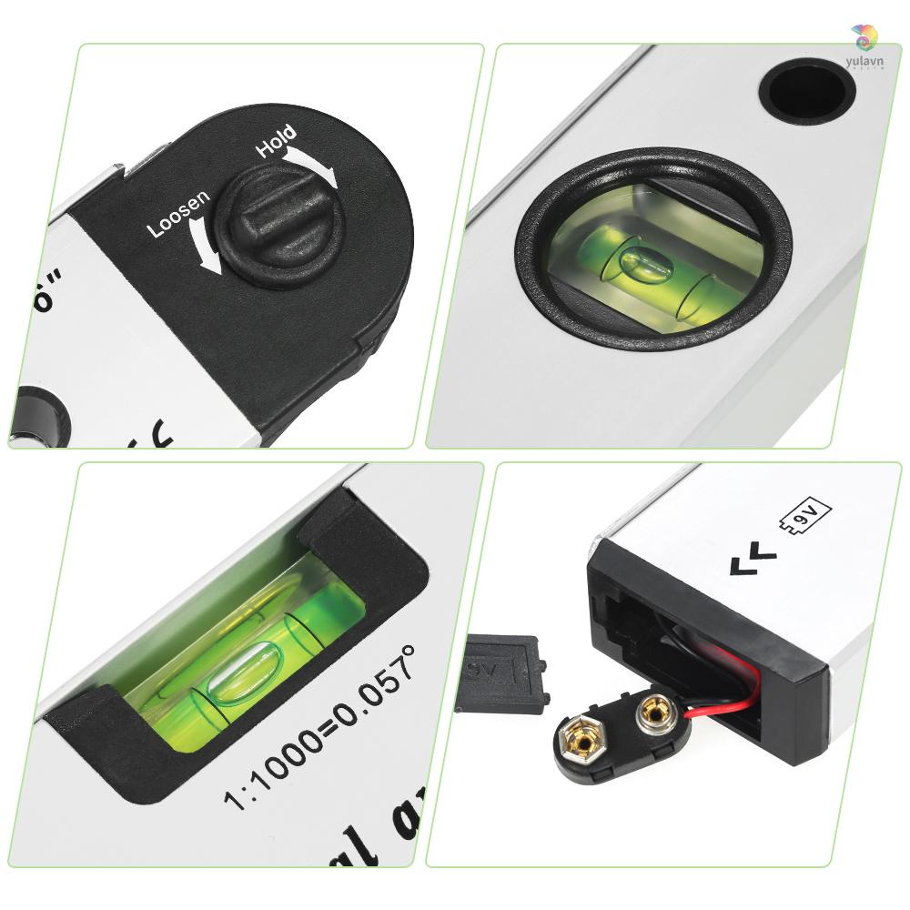 Thước Đo Góc Kỹ Thuật Số 0-225 Độ 400mm 16inch Chuyên Dụng