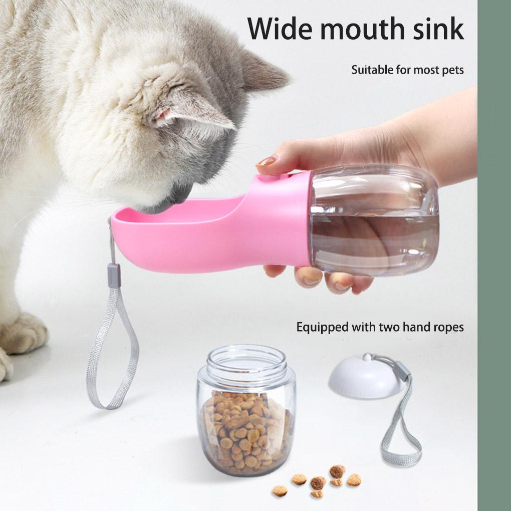 Bình Đựng Nước Uống 2 Trong 1 Chống Rò Rỉ Dành Cho Thú Cưng