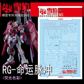 XUEYAN XY water slide decal for RG 49 destiny impulse