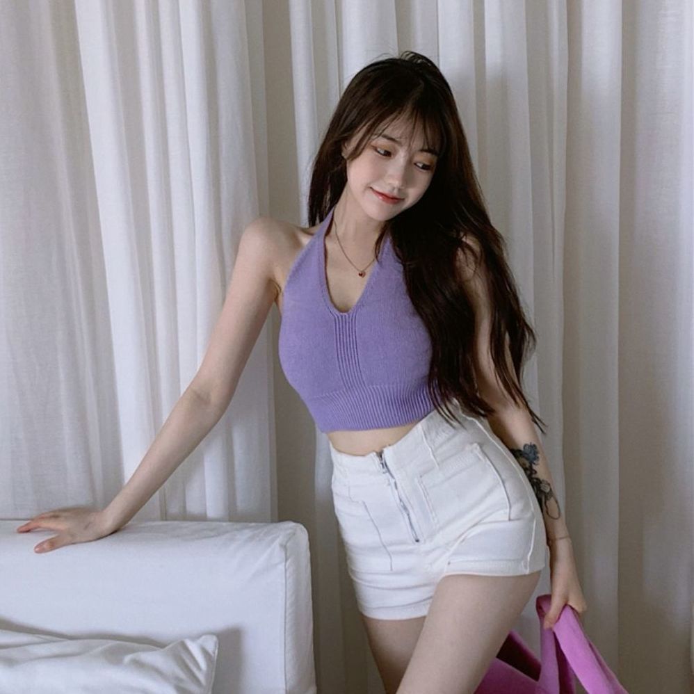 Áo Hai Dây Dệt Kim Thời Trang Mùa Hè Quyến Rũ Cho Nữ 2023 A3