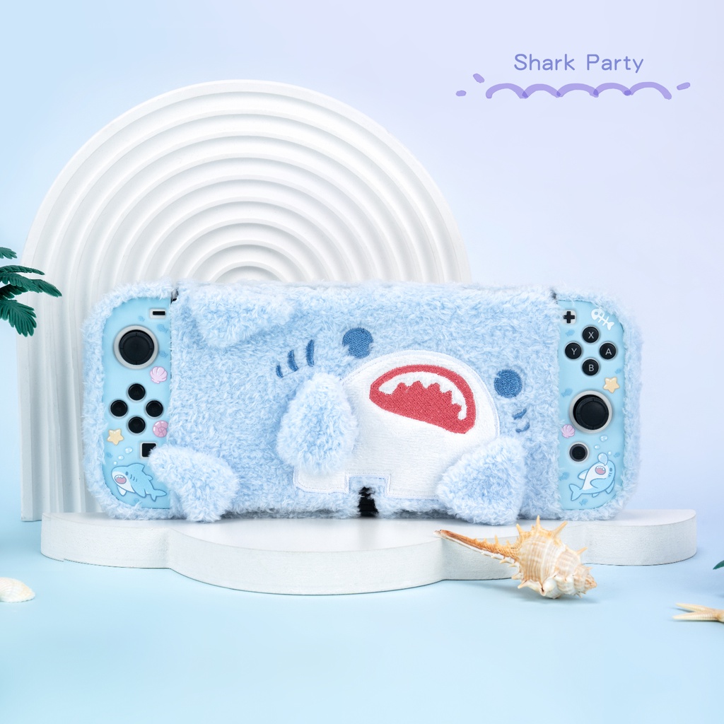 Ốp Bảo Vệ Máy Chơi Game Nintendo Switch Hình Cá Mập Nhồi Bông Dễ Thương