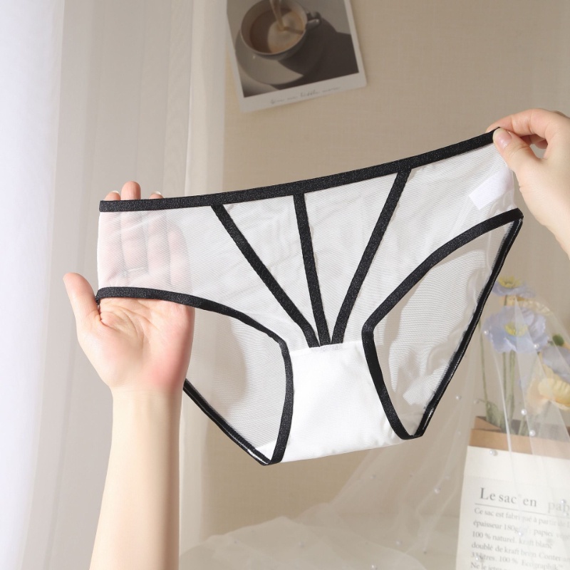 Quần Lót Tam Giác Vải Cotton Phối Ren Lưới Thoáng Khí Thiết Kế Cỡ Lớn Thời Trang Quyến Rũ Cho Nữ