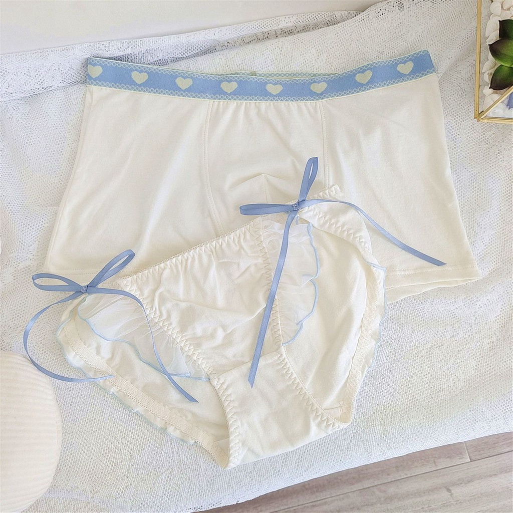 Quần Lót Cotton Nguyên Chất Lưng Vừa Thoải Mái Dễ Thương Cho Cặp Đôi