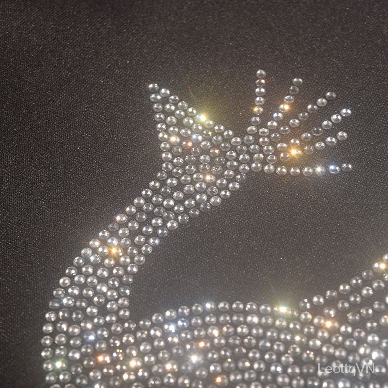 Hàng Mới Về Nhãn Dán Quần Áo Đính Đá Họa Tiết Thiên Nga Siêu Nhấp Nháy Phong Cách Mới DIY Jtmm