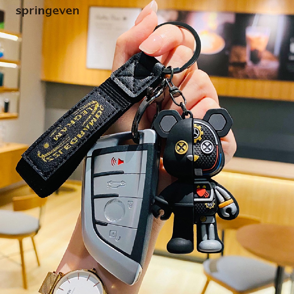 Móc Khóa Hình Đầu Lâu Cơ Bắp Gấu Hoạt Hình Vui Nhộn Thời Trang