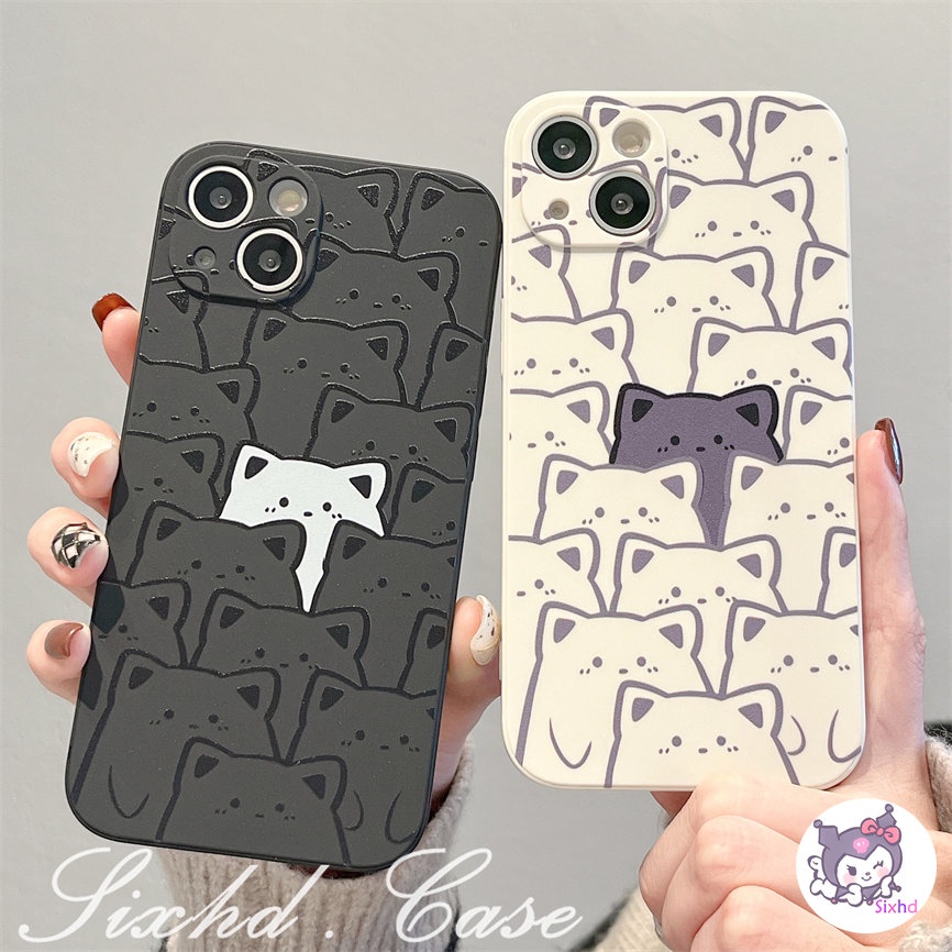 Ốp Lưng Redmi 12C 10C 10A 9C Note 12 11 11s 12 10 9 8Pro 9T 9A 9 A1 A1 + Xiaomi 11Lite 13 12 11T Poco F4 F3 X3Pro sixhd Ins Fun Cat Couple Silicon Phone Case Soft TPU Cover