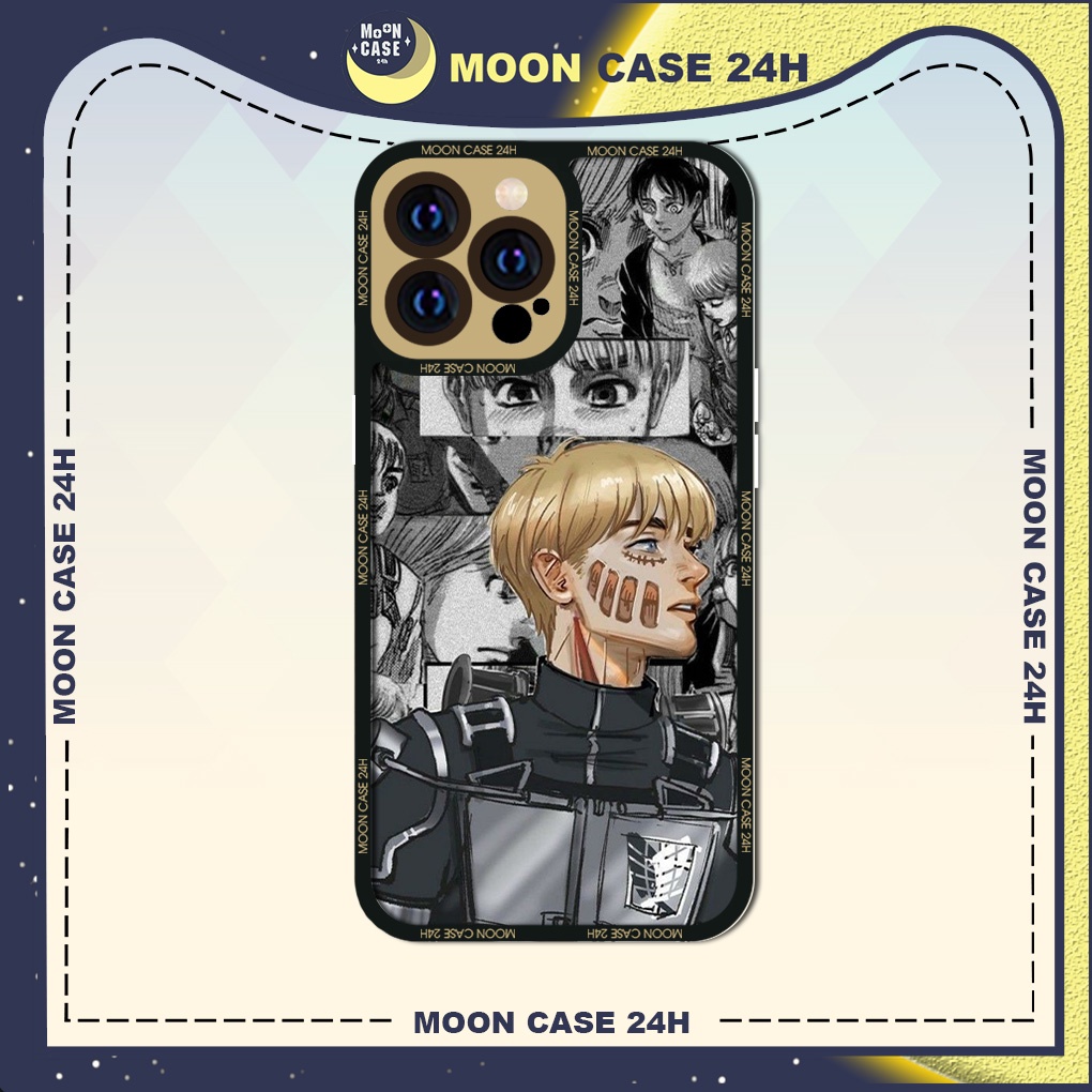 Ốp lưng iphone MOON CASE 24H Attack On Titan Aot Anime ip 8/x/xs/xs max/11/12/13/14pro/plus/promax
