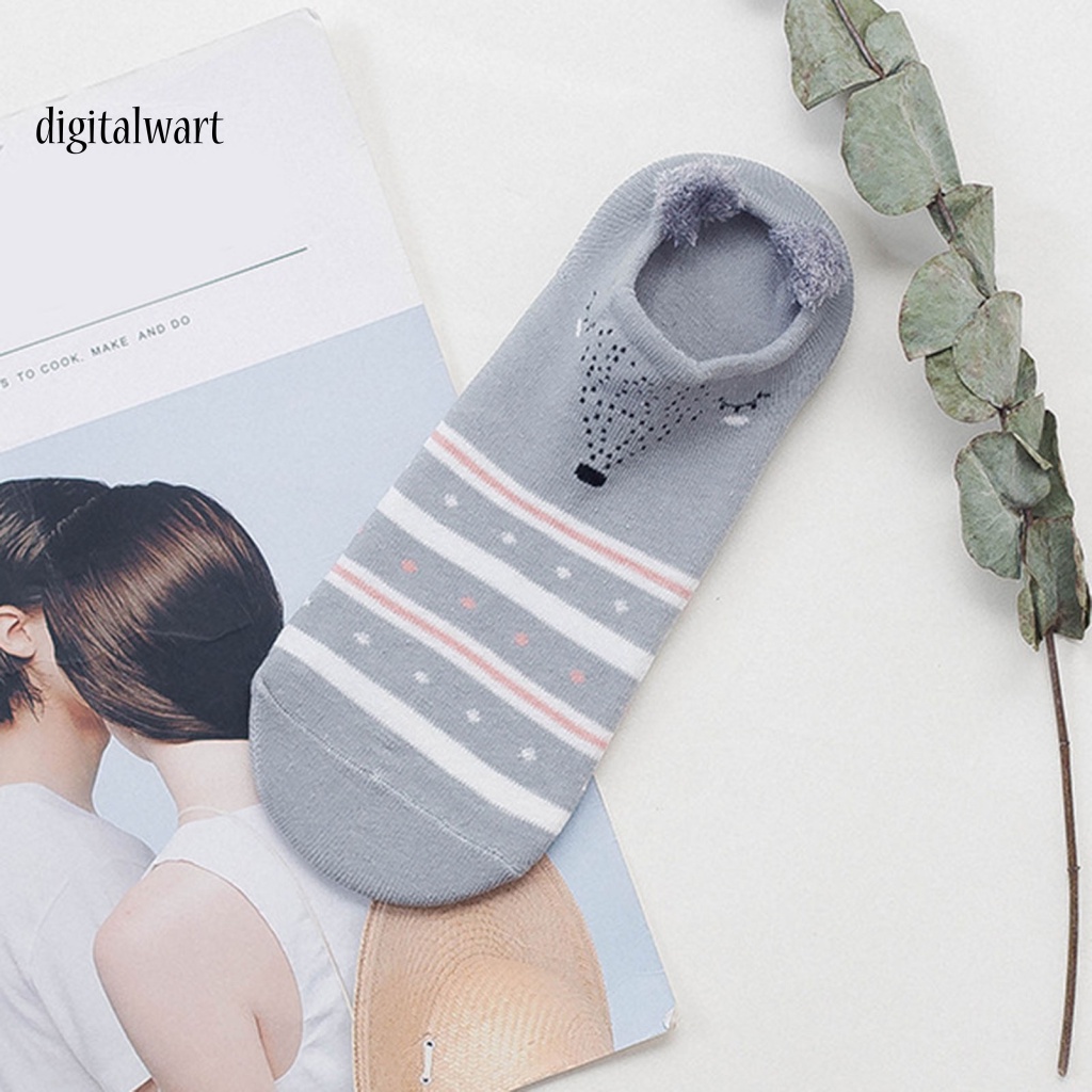 Kỹ Thuật Số| 1 Đôi Vớ Cotton Cổ Thấp Họa Tiết Hoạt Hình Động Vật Dễ Thương Chống Dị Ứng / Chống Lạnh / Trượt Tiện Dụng Cho Nữ