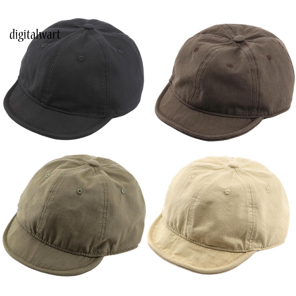 Kỹ Thuật Số| Mũ Lưỡi Trai Màu Sắc Trơn Phong Cách Vintage Dành Cho Nam Và Nữ