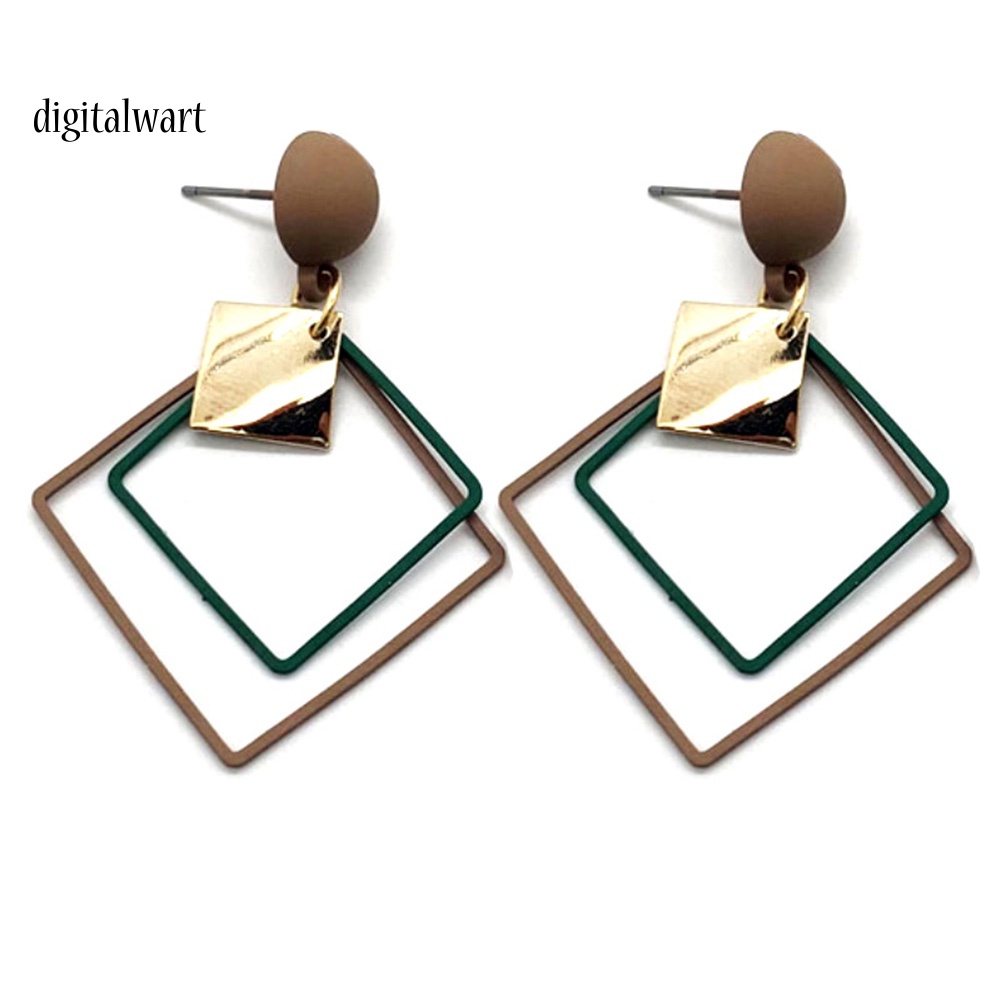 Kỹ Thuật Số| Bông Tai HợP Kim DạNg DàI HìNh Thoi ThờI Trang