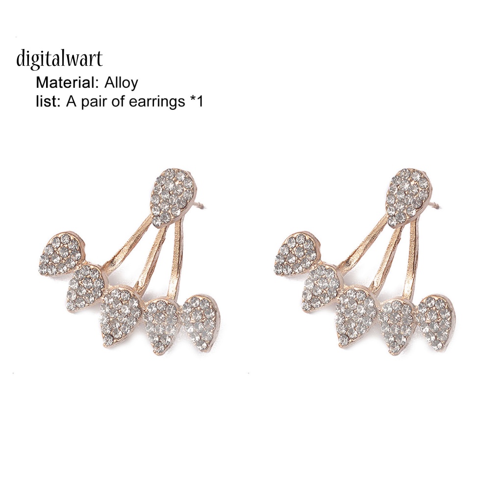 Kỹ Thuật Số| 1 Đôi Bông Tai Hình Giọt Nước Đính Đá Thời Trang Dành Cho Nữ
