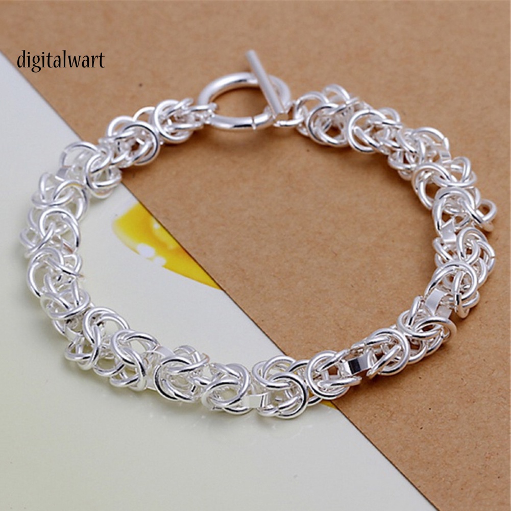 Kỹ Thuật Số| Vòng Tay Mạ Bạc Thiết Kế Tối Giản Cho Nữ