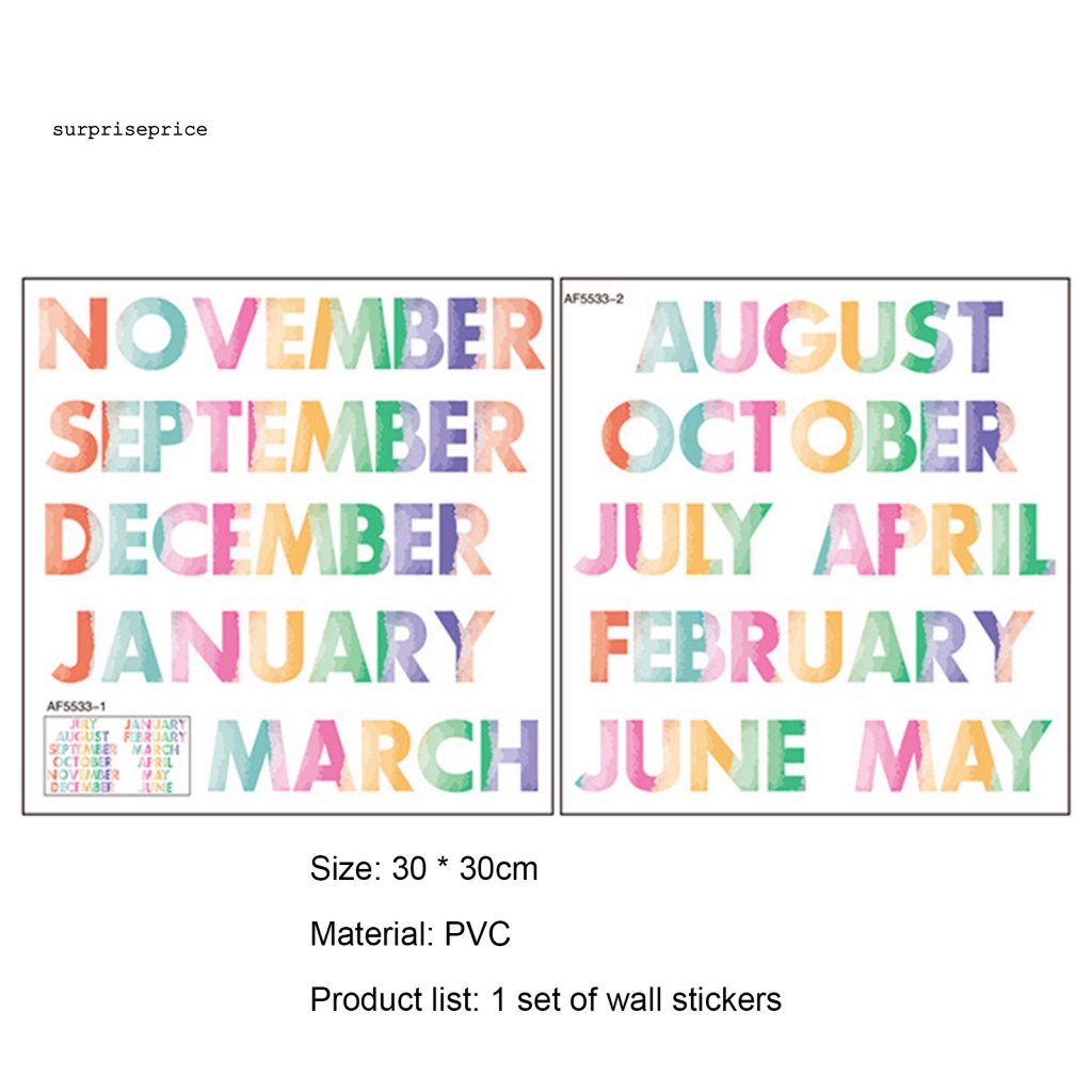 Set 2 Tấm Đề Can Dán Tường 12 Tháng Có Thể Tháo Gỡ Chống Nước Chống Nắng Đa Ứng Dụng