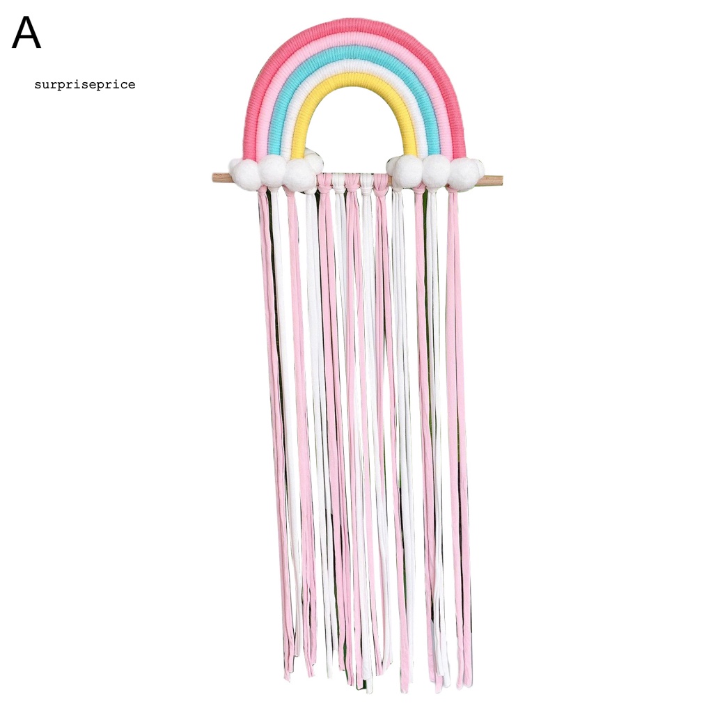 Giá Đỡ Nơ Buộc Tóc Bằng Cotton Bện Tiết Kiệm Không Gian Màu Cầu Vồng Sắp Xếp Gọn Gàng Cho Phòng Trẻ