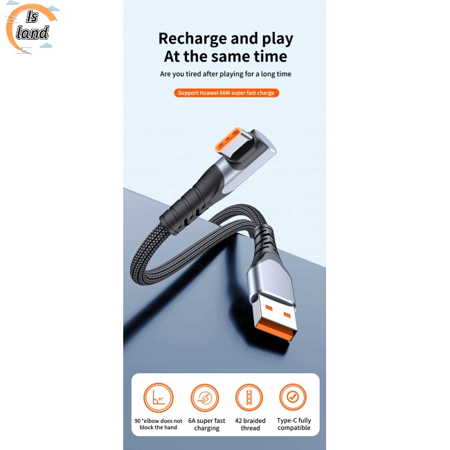 Cáp Sạc Nhanh Usb Type C 6a Vỏ Nhôm Cho Điện Thoại