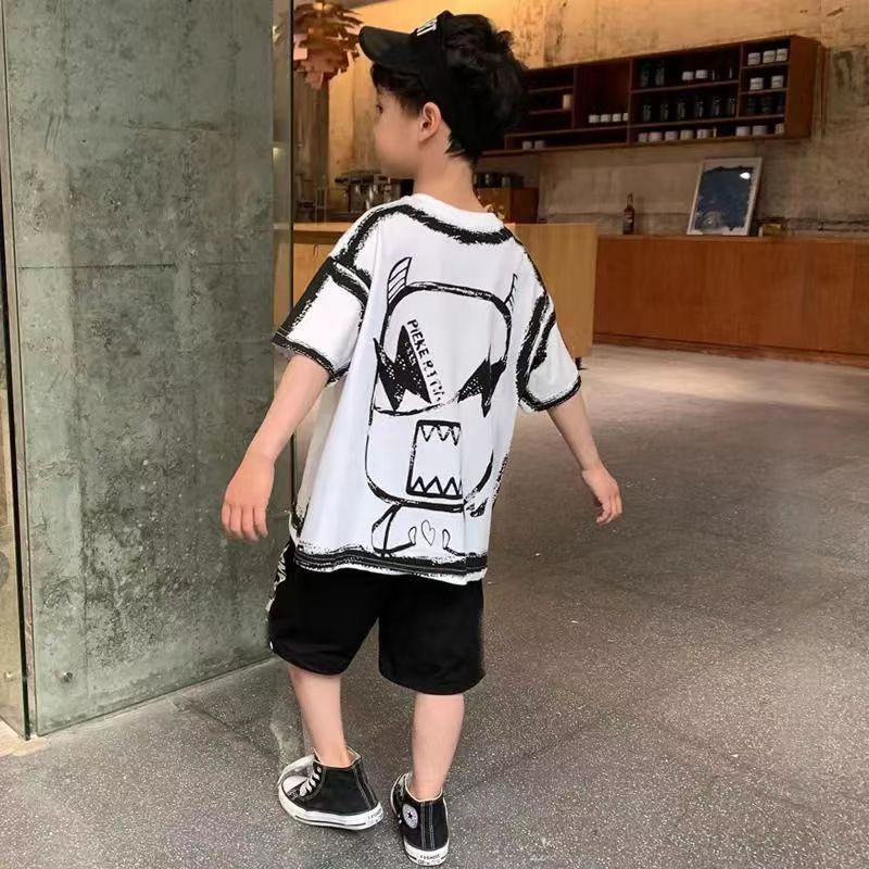 Bộ Đồ Ngắn Tay Thiết Kế Mới Thời Trang Mùa Hè Hàn Quốc 2023 Dành Cho Bé Trai