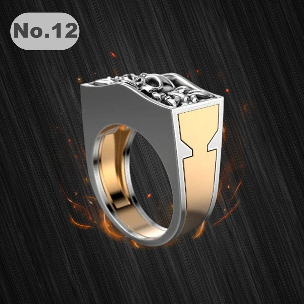 Skull Ring Secret Compartment Cinerary Casket Anniversary Unisex Jewelry
