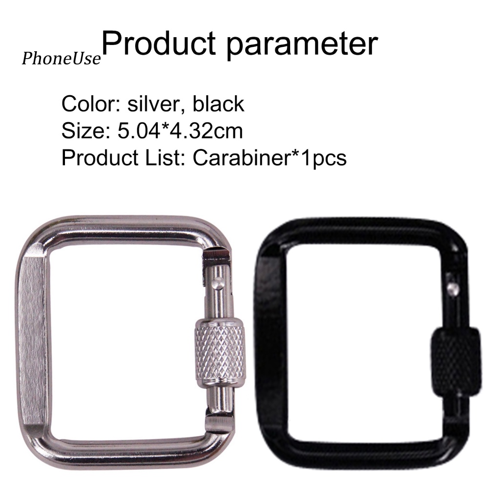 Pu Móc Khóa Carabiner Bằng Hợp Kim Nhôm Đa Năng