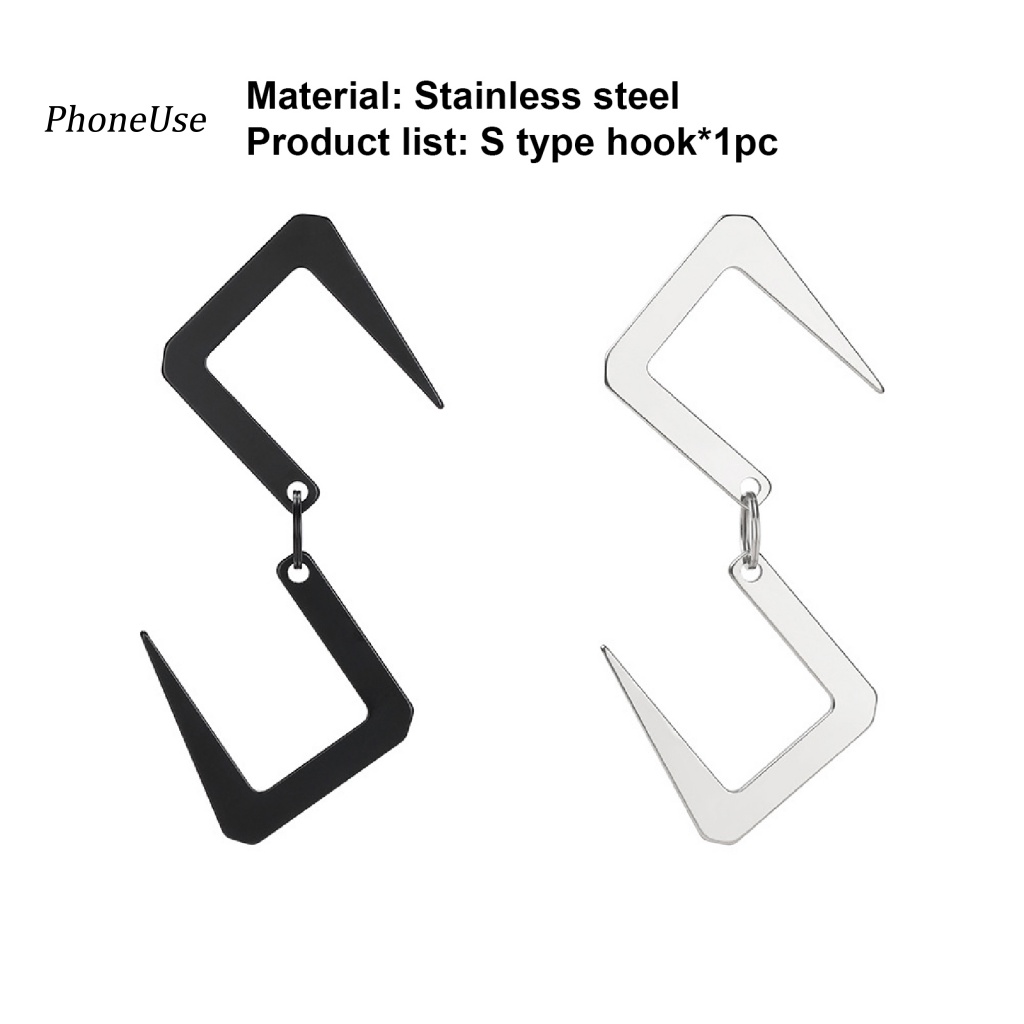 Móc Treo Đồ Hai Đầu Bằng Thép Không Gỉ Chịu Nhiệt Độ Cao Nhỏ Gọn PU Dành Cho Đi Bộ Đường Dài