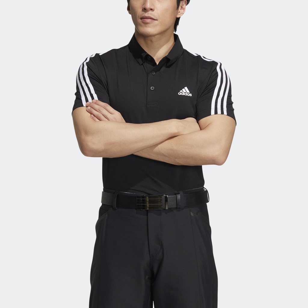 Adidas Đánh gôn Áo Polo 3 Sọc AEROREADY Nam Đen HG8269