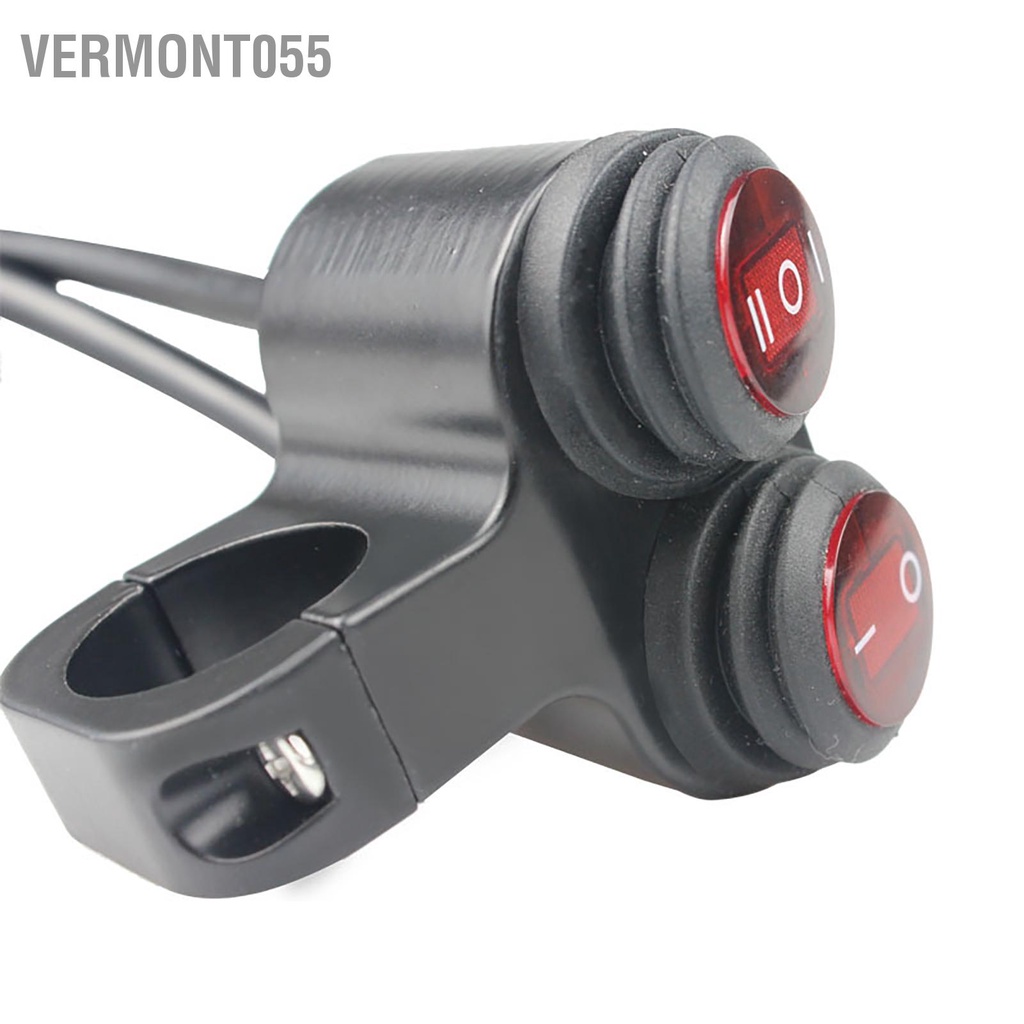 Vermont055 Công tắc đèn xe máy chống nước Điện áp đầu vào 12V nháy khẩn cấp cho có báo