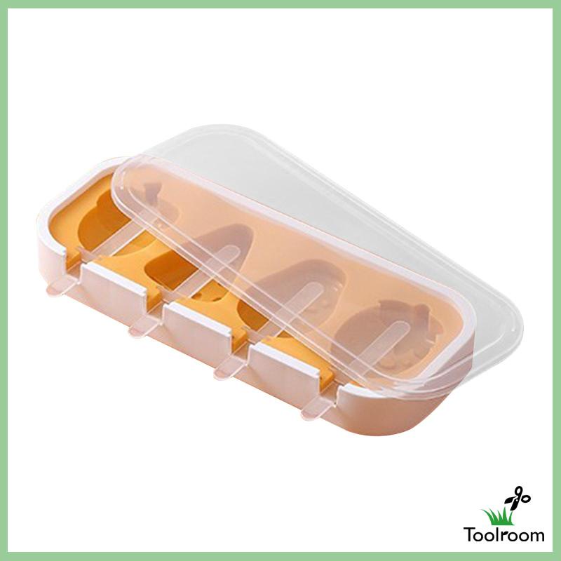 Khuôn Làm Kem Que Hình Hoạt Hình Dễ Vệ Sinh Có Thể Tái Sử Dụng