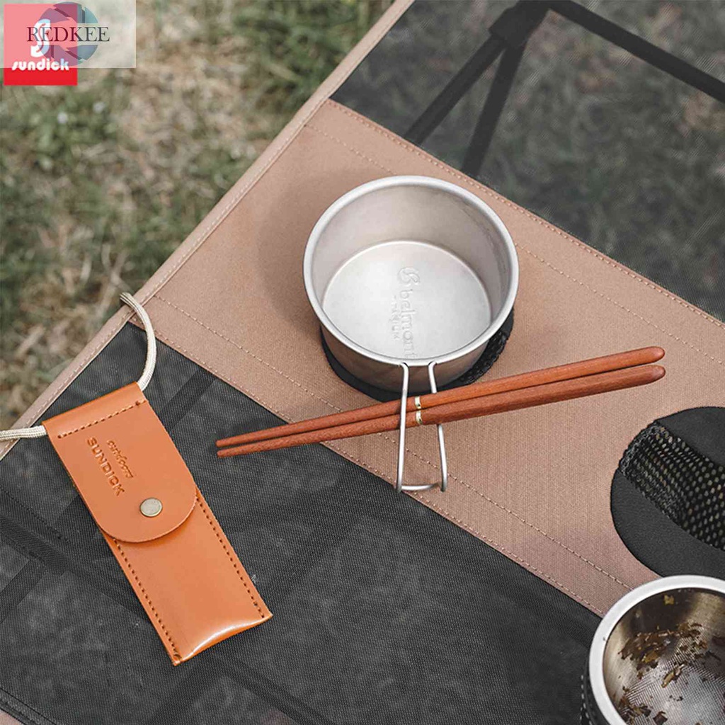 Đũa Gấp Bằng Thép Không Gỉ Với Túi Đựng